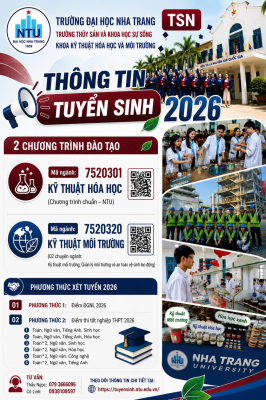 Thông tin tuyển sinh 2026 – Khoa Kỹ thuật Hóa học và Môi trường